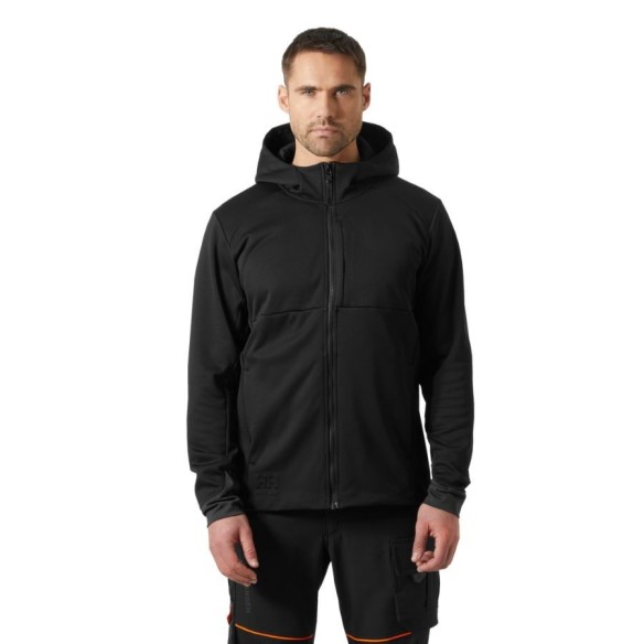 Sudadera técnica HH Tech con capucha negra frontal