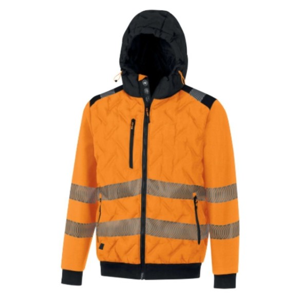 Chaqueta híbrida Luton HV espalda naranja