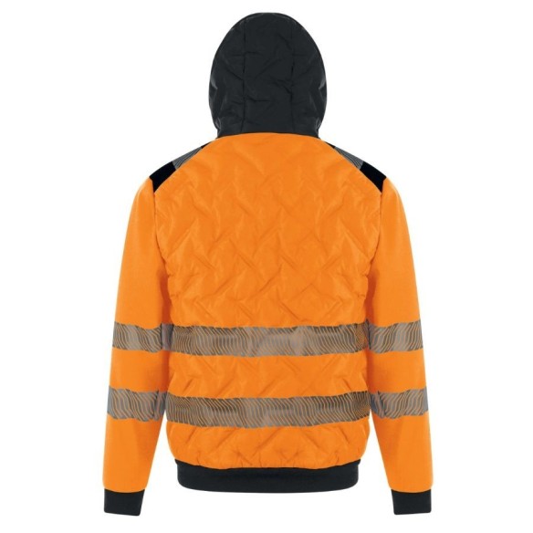 Luton HV Hybrid Jacket orange back