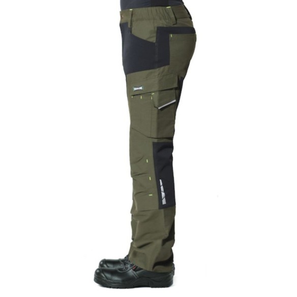 FLEXARD Work Trousers green lateral