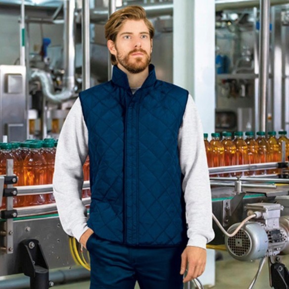Barens Padded Work Vest for the Food Industry white