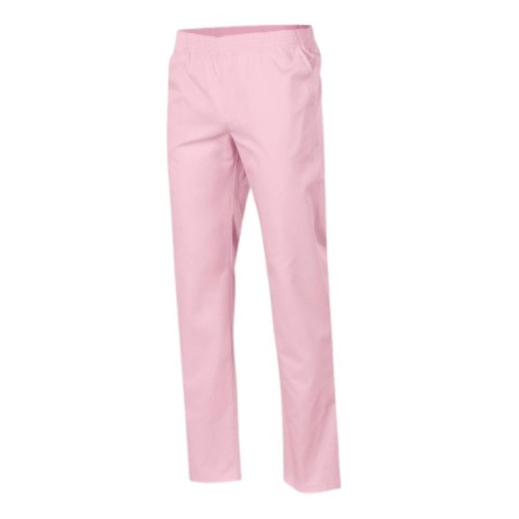 Pantalón Básico de Sarga con Goma entera rosa