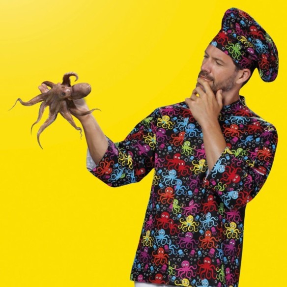 Veste de cuisine Fantasy Oktopus – 100 % coton professionnel | Veslab