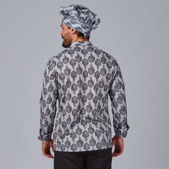 Jaqueta de cuina unisex estampada Vázquez – Cotó orgànic