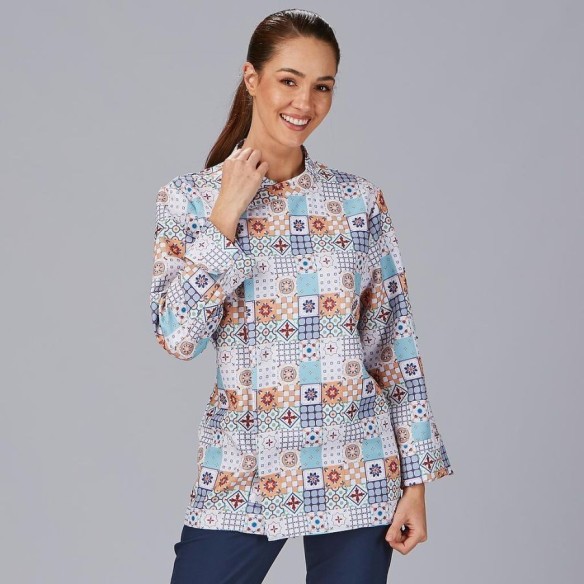 Vázquez Unisex Printed Chef Jacket – Organic Cotton