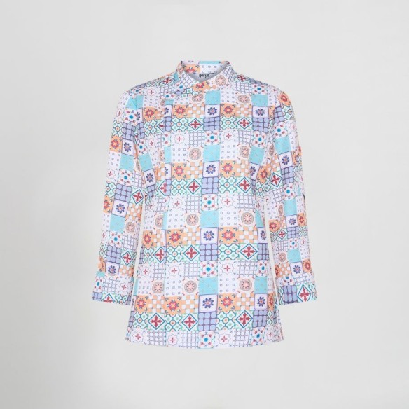 Vázquez Unisex Printed Chef Jacket – Organic Cotton