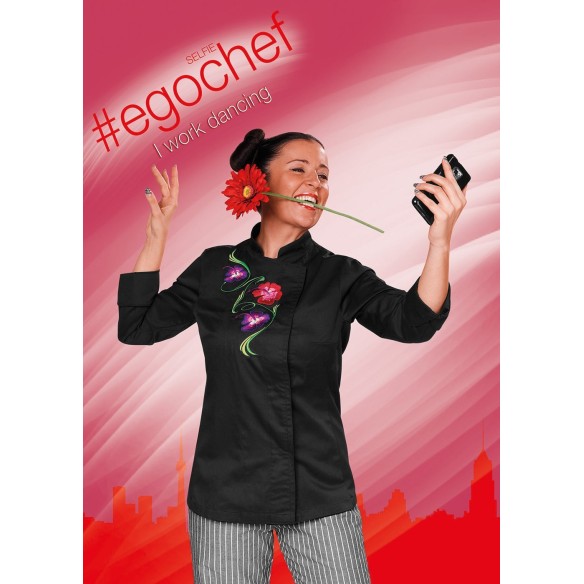 BLACK FLOWER WOMAN JACKET