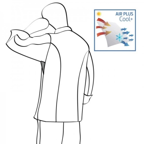 VESTE CUISINE ANDREA WHITE PIPPING