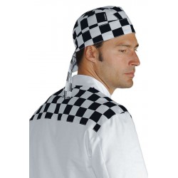 gorro bandana cocina isacco ajedrez 1