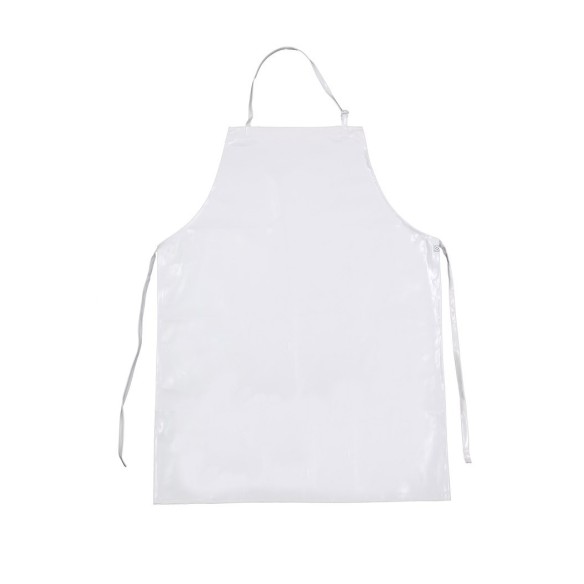 TABLIER LONG AVEC BAVETTE EN PVC.