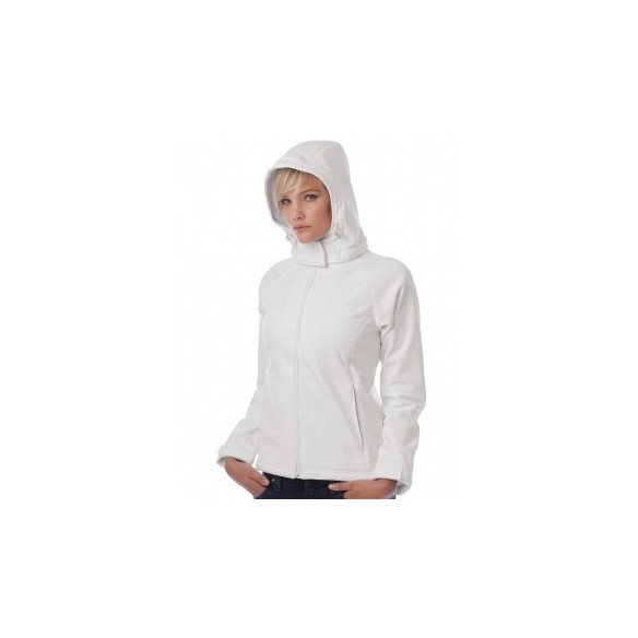 CHAQUETA SOFTSHELL B&C SEÑORA CON CAPUCHA