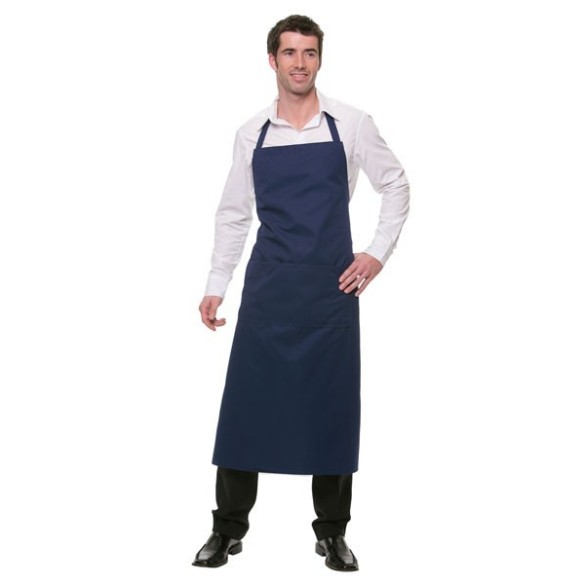 LONG APRON WITH BIB AND POCKET