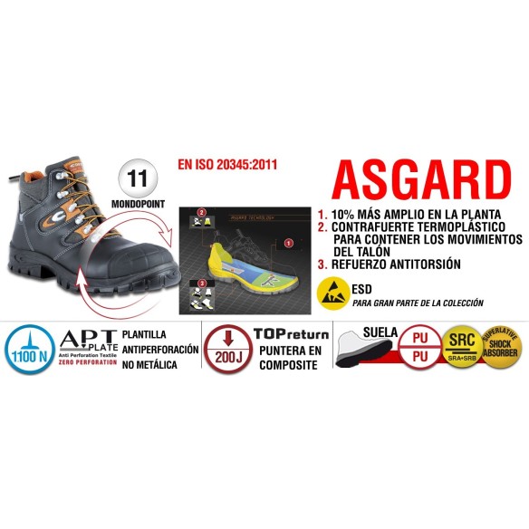 ZAPATO DE SEGURIDAD COFRA HODUR S3 ESD SRC
